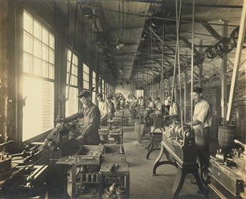 (INDUSTRIAL PHOTOGRAPHY) Group of 30 early industrial photographs depicting workers at the U.S. Gauge plant, in Bucks County, Pennsylva